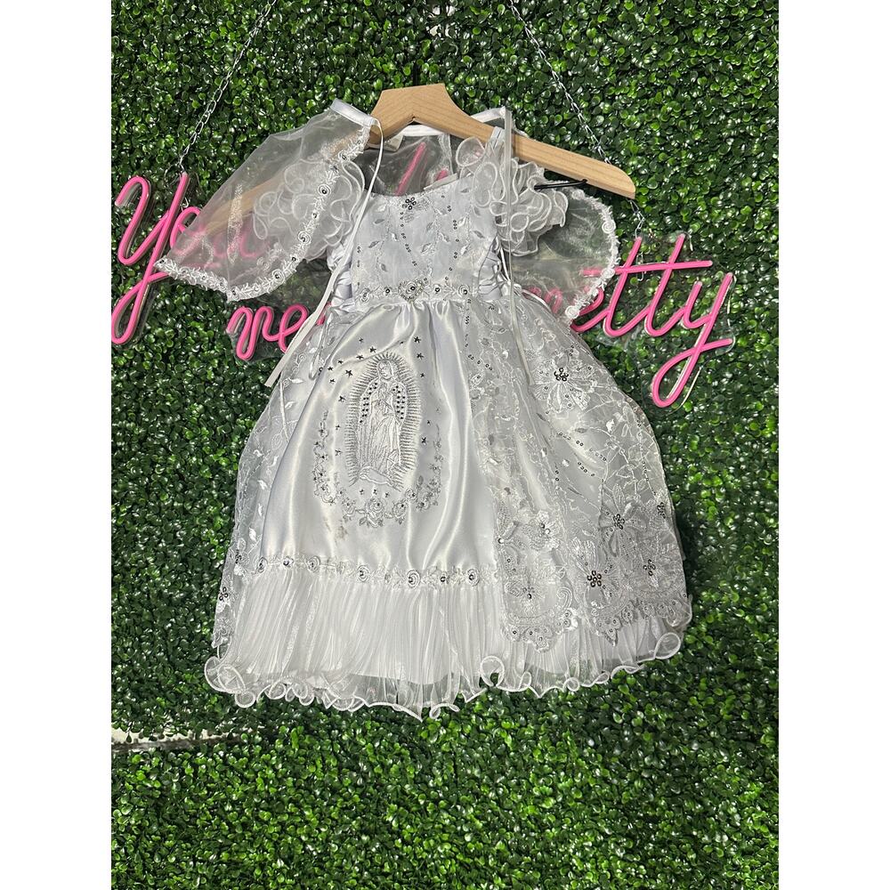 New with tags Virgen Mary  Christening Baby/Toddler Dress Baptism size 0